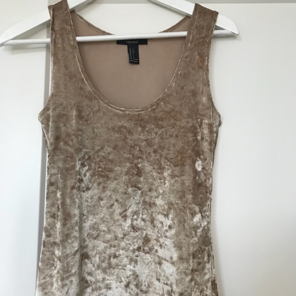 Gold Velvet Mini Dress! - Picture 2 of 5